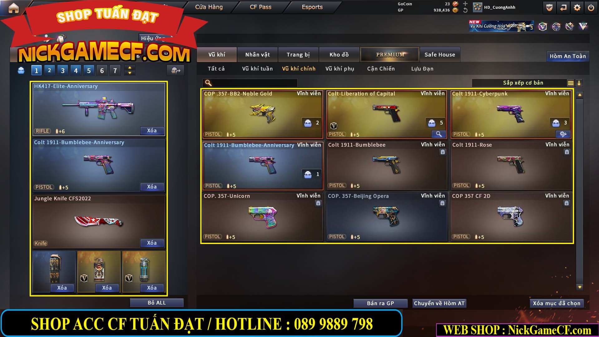 MÃ CF15276 - GIÁ : 2950K - CHIẾN C4 SIÊU XINH - 15 VIP - VIP5