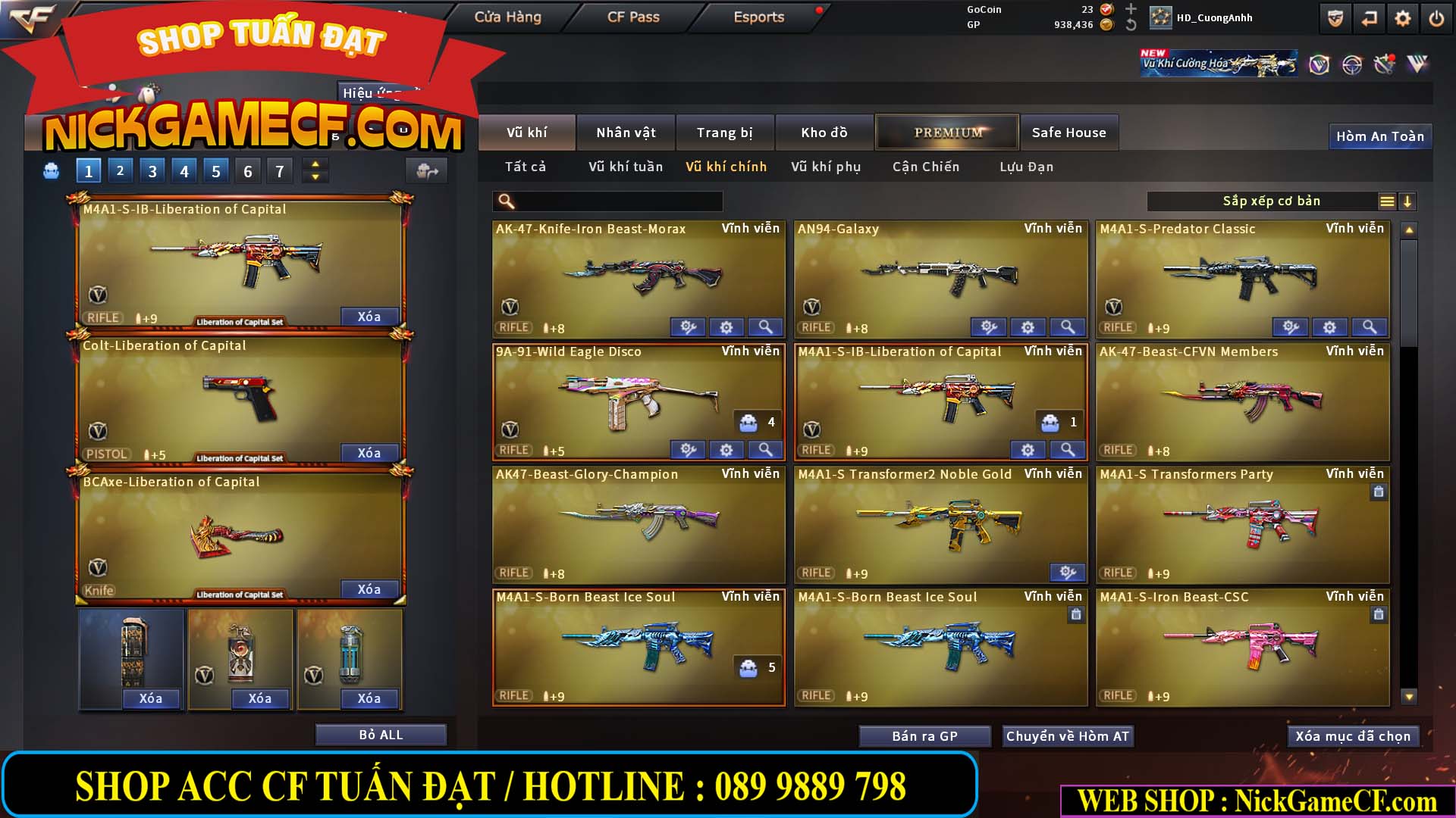 MÃ CF15276 - GIÁ : 2950K - CHIẾN C4 SIÊU XINH - 15 VIP - VIP5