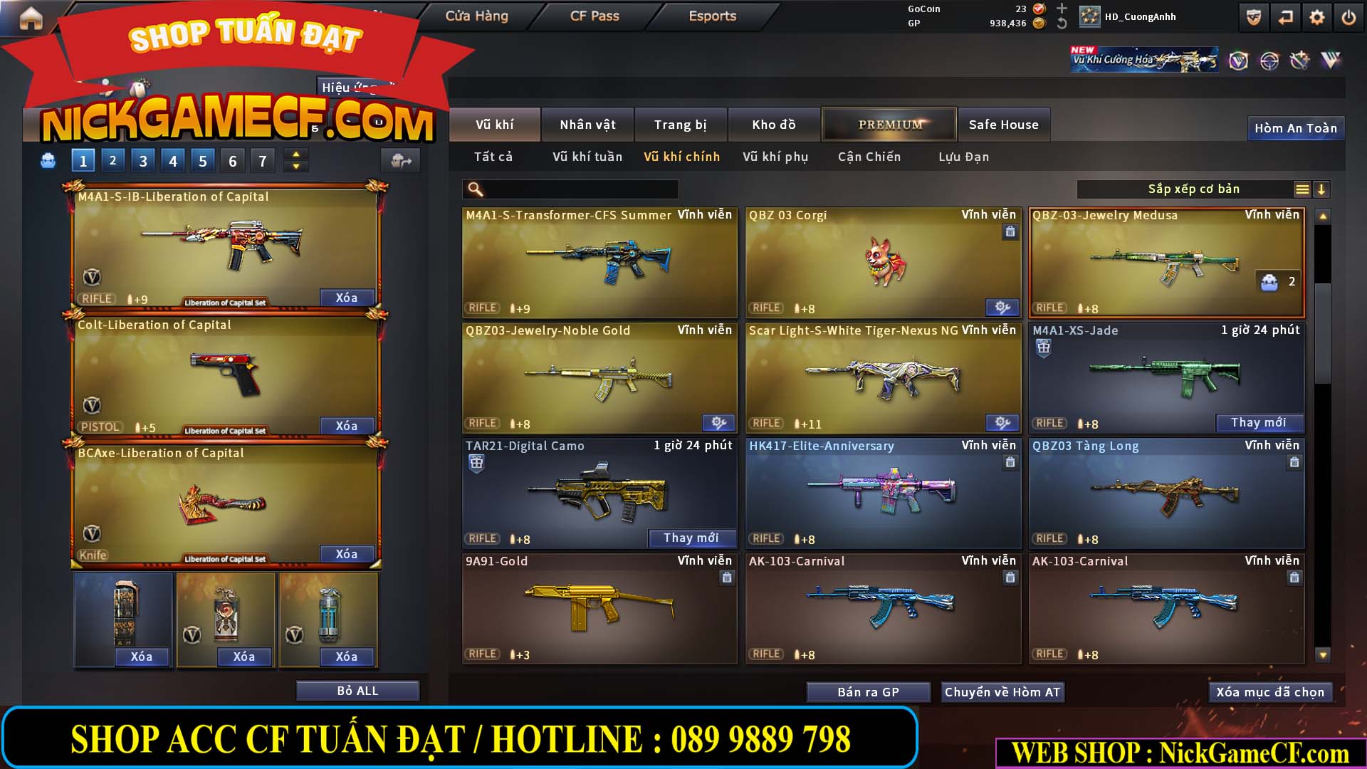 MÃ CF15276 - GIÁ : 2950K - CHIẾN C4 SIÊU XINH - 15 VIP - VIP5