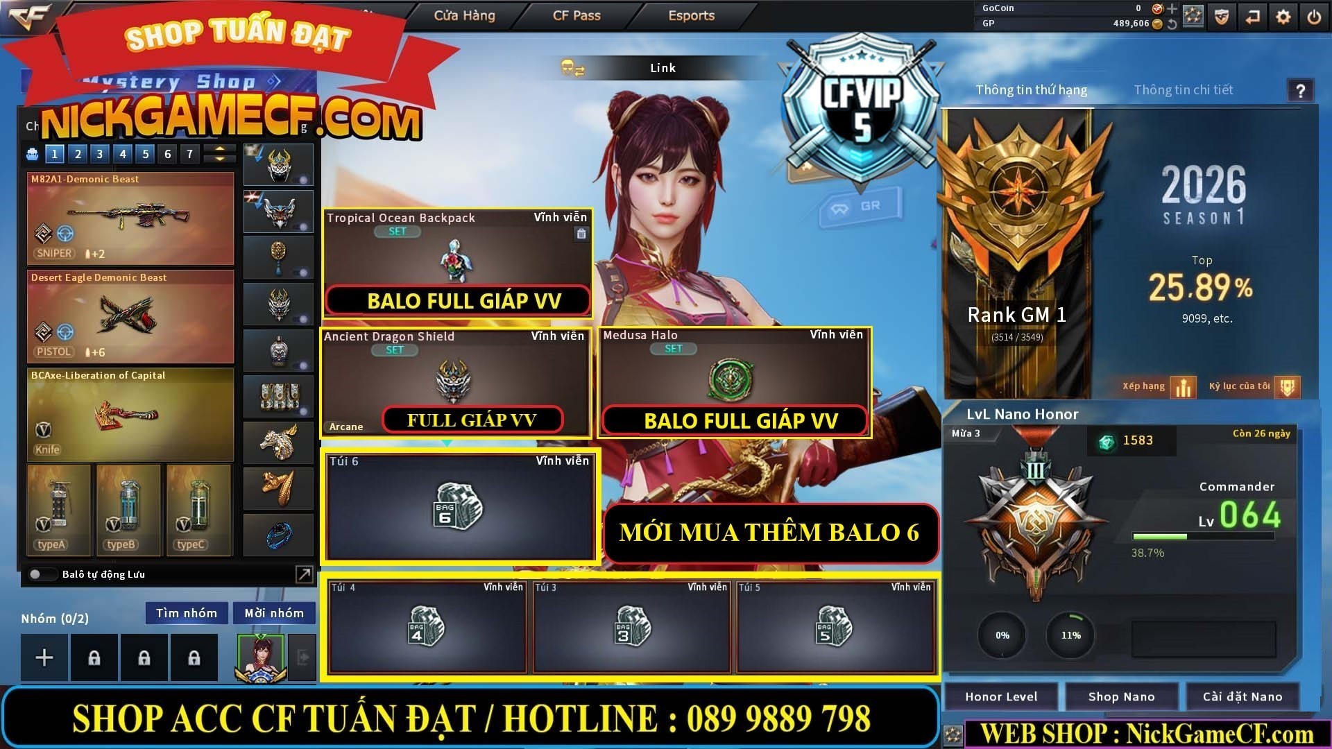 MÃ CF15282 - GIÁ : 2850K - CHIẾN C4 SIÊU XINH - 23 VIP - VIP5