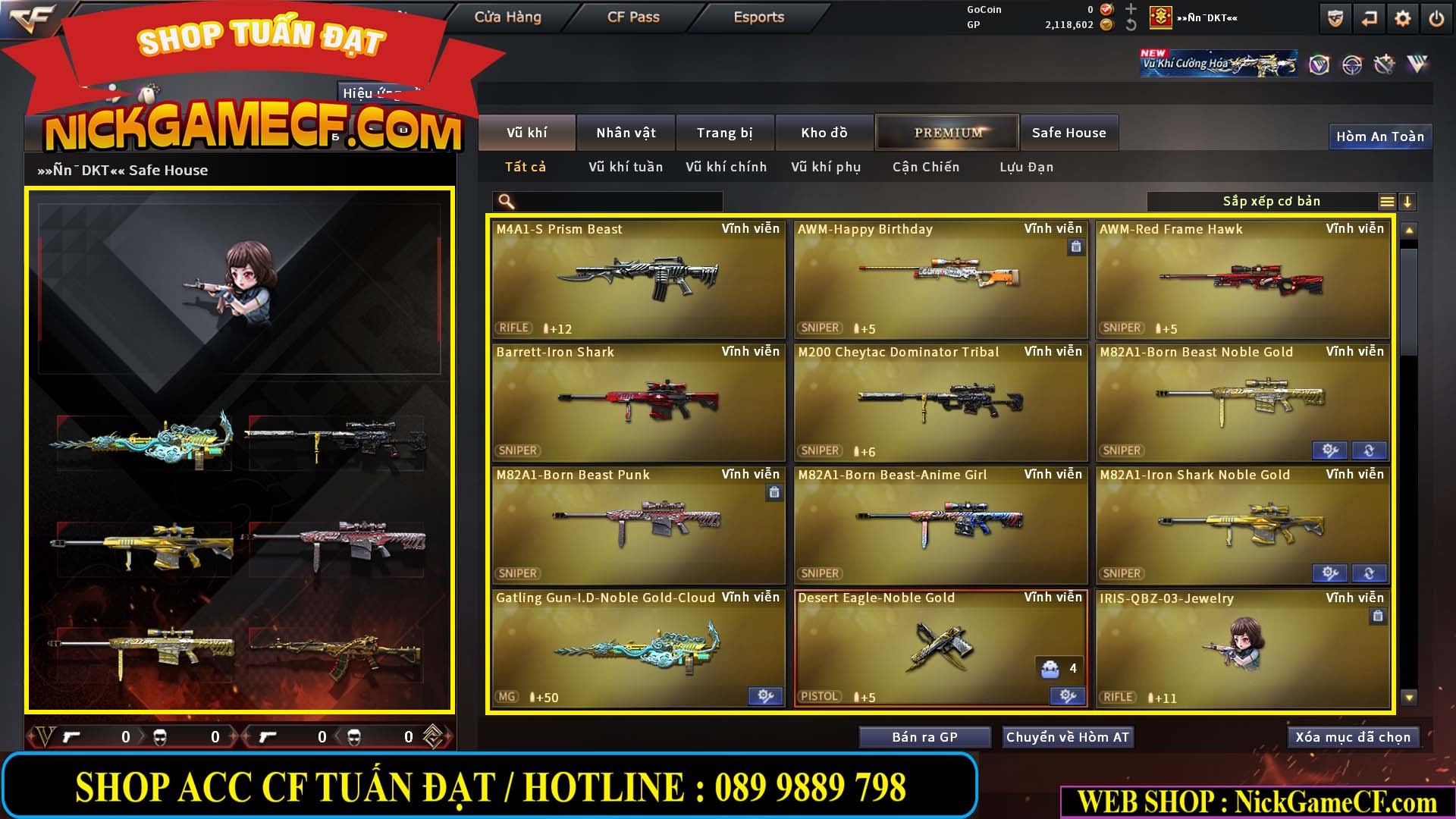 MÃ CF15283 - GIÁ : 1950K - CHIẾN C4 XINH - 12 VIP - VIP4